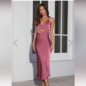 Pink satin Hello Molly dress